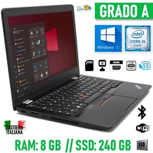 PC COMPUTER NOTEBOOK PORTATILE LENOVO I5 13,3" 8GB 240GB WINDOWS 10 AZIENDALE - Imagen 1 de 6