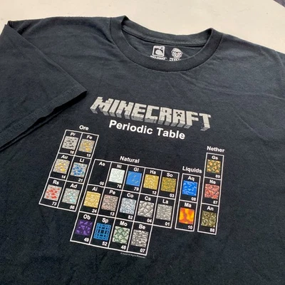 Mojang Jinx Minecraft Youth Minecraft Periodic Table T Shirt Black Size Large - Image 1 of 4