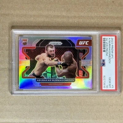 2022 Panini Prizm UFC Silver Abubakar Nurmagomedov #5 PSA 10 GEM MT Rookie RC - Image 1 of 2