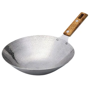 small stainless steel pan Nonstick Reusable Stainless Steel Supply Handled Wok - Picture 1 of 12