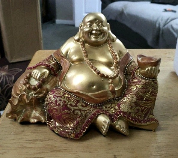 Resin Buddha Statues Sculpture Figurine Fengshui Good Luck for Shelf Car - Image 1 of 1