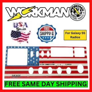Workman 55USA Radio Ersatz Abdeckplatte Chrom Gesicht für Galaxy DX55 CB Amateurfunk Kit - Bild 1 von 8
