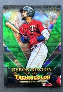 Byron Buxton 2023 Topps Chrome In Technicolor GREEN REFRACTOR /99 Twins (#TT-21) - Picture 1 of 2