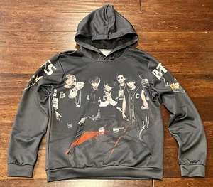 Sudadera con Capucha BTS Boys Band K Pop Negra Para Hombres Grande 2 Caras Gráfica Concierto - Imagen 1 de 14