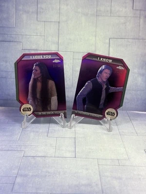 Topps 2024 Star Wars I Love You I Know Han Leia Chrome In The Ewok Village/99 Foto 1 de 4