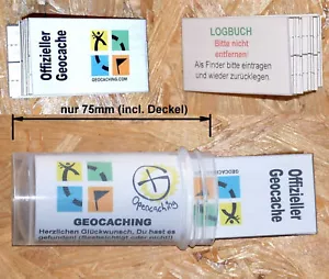 Geocahing Géocache- Behälter- 75mm Micro + Journal de Bord 48Logs Neuf - Bild 1 von 2