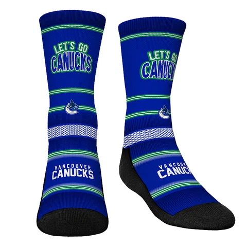 Youth Rock Em Socks Vancouver Canucks Team Slogan Crew Socks Cover