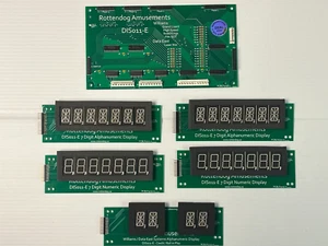 Road Kings Williams Pinball 7 dígitos kit de pantalla LED, juego de 6 piezas. ¡Envío gratuito! - Imagen 1 de 2