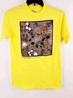 Винтаж 80-х From The Bush Абстрактное Искусство Одинарный Стежок Размер Small - Изображение 1 из 4