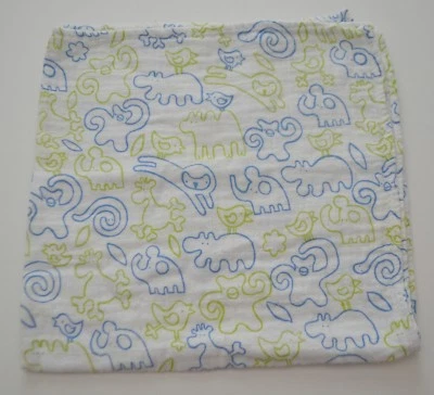 IKEA Barnslig Algodón Azul Verde Selva Animal Estampado Manta Bebé Lovey Foto 1 de 4