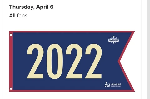 2023 Phillies SGA 4/7/23 - 2022 NL Champions Pennant Banner FLAG NEW in BAG !!!! Cover