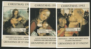 BRITISH GRENADINES OF ST. VINCENT, CHRISTMAS - PAINTING, MI # BL 959/61, SPECIME - Picture 1 of 1