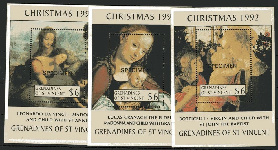 BRITISH GRENADINES OF ST. VINCENT, CHRISTMAS - PAINTING, MI # BL 959/61, SPECIME - Image 1 of 1