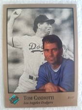 TOM CANDIOTTI LOS ANGELES DODGERS 1992 LEAF/STUDIO BASEBALL CARD #42
