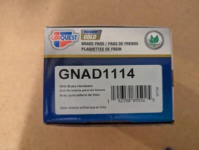 Juego de pastillas de freno de disco CARQUEST GNAD1114 - Pastillas de freno de cerámica dorada premium Foto 1 de 4