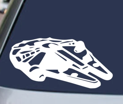 MILLENIUM FALCON STAR WARS VINYL DECAL STICKER CAR WINDOW BUMPER LOGO SYMBOL JDM - Image 1 of 4