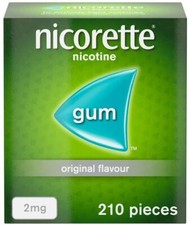 Nicorette Gum Original Flavour Chewing Gum 2Mg 210 Pieces