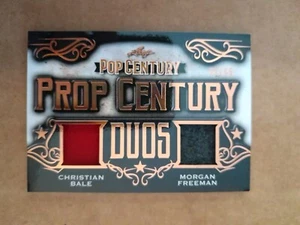 Christian Bale Morgan Freeman/65 Prop Wardrobe Card 2021 Leaf Pop Century PCD-23 - Picture 1 of 2