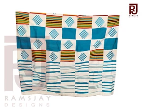 Handwoven Kente Cloth Ghana Asante Kente Ashanti African Art Textiles 6 yards - Picture 1 of 1
