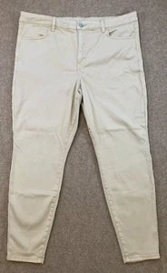 American Eagle Hi Rise Jegging Pants Women 20 Tapered Stretch Khaki Jeans - Picture 1 of 11