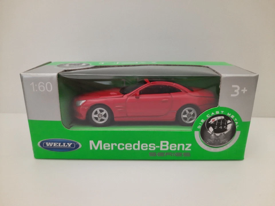 Modellino Statico Mercedes Benz SL500 (2012) Welly Auto Colore Rosso Scala 1:64 - Immagine 1 di 1