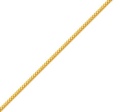 14K Solid Yellow Gold Women's Franco Chain 1.25mm size 16"-24" Free Shipping