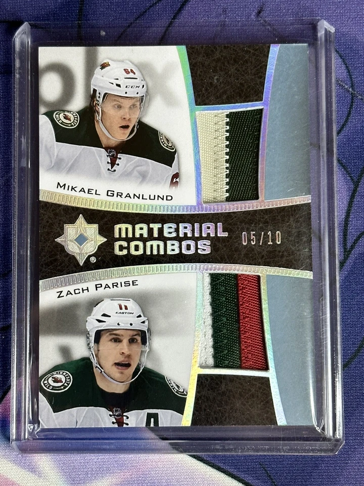 15-16 Ultimate Collection Hockey Zach Parise-Mikael Granlund Combo Materials /10 - Image 1 of 2