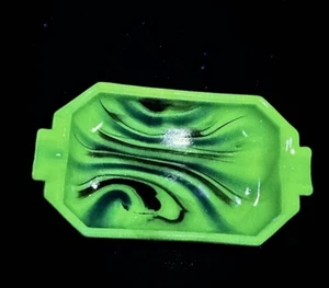 UV Akro Cream Color Agate ASHTRAY/Trinket Box /Colors: Cream, Crimson, & Blue. - Picture 1 of 9