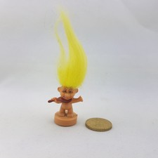 Troll Zaubertroll Trolle Figur klein 80er 90er gelb vintage retro 3cm