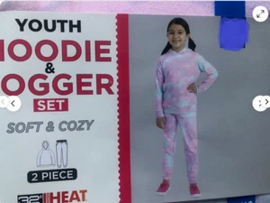 32 DEGREES GIRLS HEAT 2 PC SOFT COZY HOODIE JOGGERS SET(PINK,XS 5/6)NWT - Picture 1 of 2