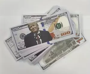 10/20/100pk Donald Trump Play/Prop $100 Bills MAGA Money 2024 $10k Bundle. - Picture 1 of 9