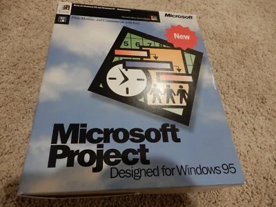 MICROSOFT PROJECT DESIGNED FOR WINDOWS 95 OPEN BOX SEALED FLOPPY - Image 1 of 4