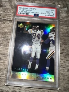 Randy Moss PSA 8 1998 U.D. Encore Superstar Encore - Gold F/X RC Rookie /25 - Picture 1 of 4