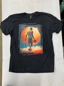 Basketball Legacy Short Sleeve Graphic Tee Men's Large Shirt Black Logo Retro - Picture 1 of 4
