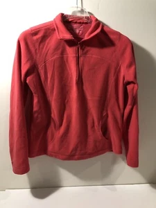 Tek gear Coral/pink 1/2 zipper long sleeve active fleece top Large Free Shipping - Bild 1 von 4