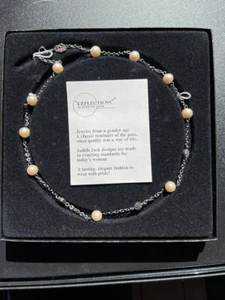 JUDITH JACK Perle & Markasit Sterling Halskette - Bild 1 von 4