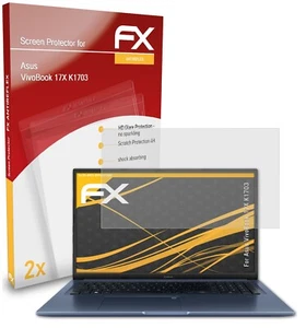 atFoliX 2x Screen Protector voor Asus VivoBook 17X K1703 mat&schokbestendig - Afbeelding 1 van 9