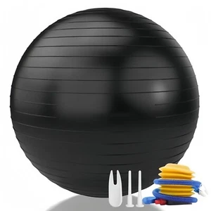 Gymnastikball mit Pumpe Yoga Bälle Body Stretch Krafttraining Fitness Workout - Bild 1 von 10