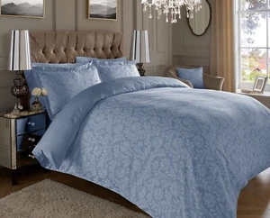 Set copripiumone damascato 600TC Jacquard federe extra ricche di cotone - Foto 1 di 11