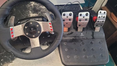 UNTESTED Logitech G27 Racing Wheel Pedals PS3 Steering Wheel & Pedals - Image 1 of 4