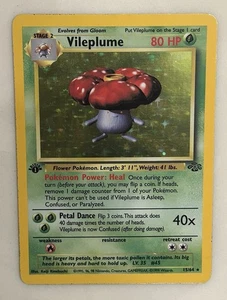 POKEMON TCG 1ª Edición Vileplume 15/64 Jungle Holo Tarjeta Rara Wotc De Colección MP - Imagen 1 de 6