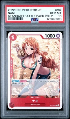 2022 One Piece Japanese Straw Hat Standard Battle Pack Vol 2 #007 Nami PSA 10 - Image 1 of 2