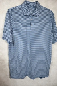 NEW Southern Tide Brrr Blue and White Stripe Quick Wick Golf Polo Shirt XL - Picture 1 of 4
