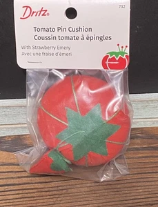 Dritz 732 Tomato Pincushion W/Strawberry Emery-2.45" - Picture 1 of 7