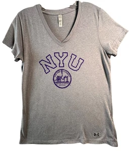 Under Armour NYU Heat Gear New York University grau V-Ausschnitt T-Shirt Damen Gr. M - Bild 1 von 17