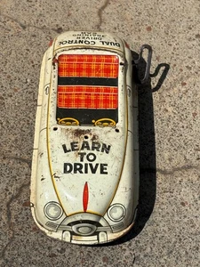 Vintage Tin Litho Learn to Drive Safe Driving School Toy Car by Marx - Picture 1 of 2