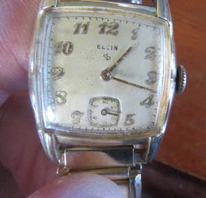 Manual Elgin vintage 17J Cal. Reloj de pulsera 683 para hombre funciona - Imagen 1 de 13