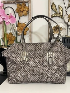 Coach CARRYALL Taylor Snake print tote handbag gunmetal - Picture 1 of 9