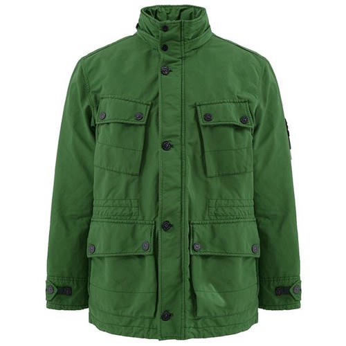 Giacca da campo Stone Island con toppa in kaki 22FW 41756916