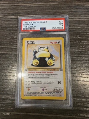 Pokémon TCG Jungle 1st Edition Snorlax #27/64 Rare PSA 7  - Image 1 of 2